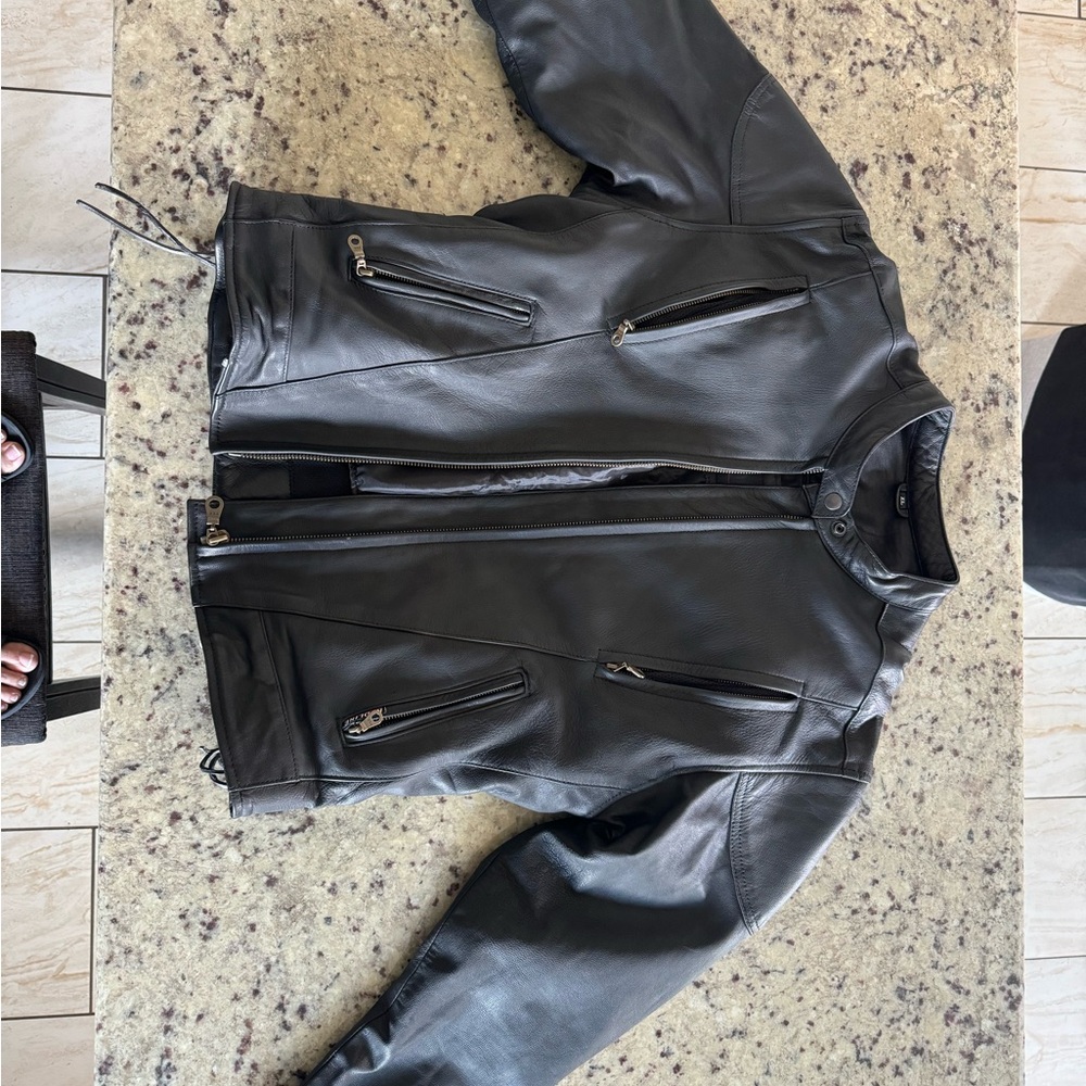 Redline Black Leather Jacket